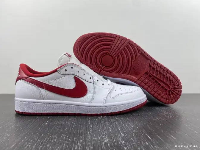 Rep Retro Varsity White Red 705329-101 Low Jordan 1 0603